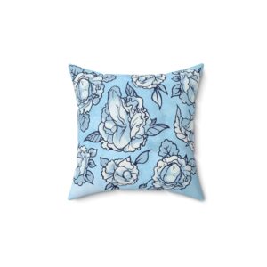 Faux Floral Square Pillow